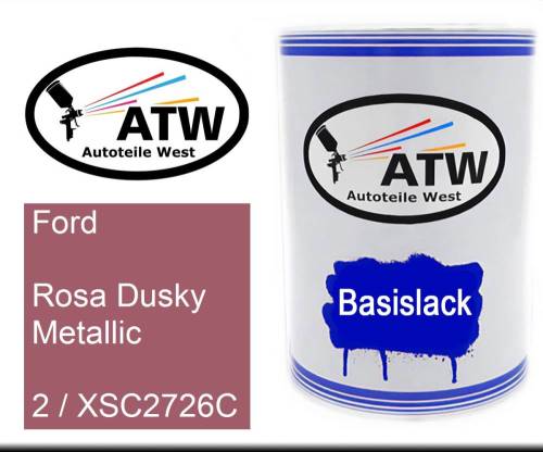 Ford, Rosa Dusky Metallic, 2 / XSC2726C: 500ml Lackdose, von ATW Autoteile West.